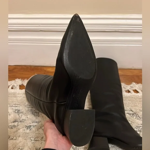 Freda Salvador Low Heel Tall Black Boot - Picture 4 of 5